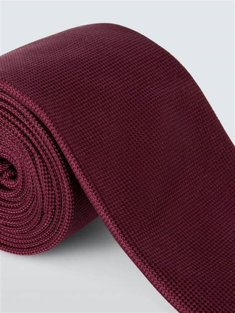 John Lewis Textured Silk Tie, Burgundy