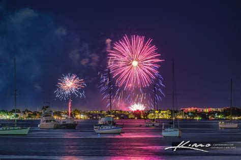 Fireworks on 4th Lake Worth Lagoon West Palm Beach | HDR Photography by ...