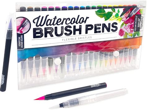 ArtSkills Juego de bolígrafos de acuarela con puntas de pincel ...