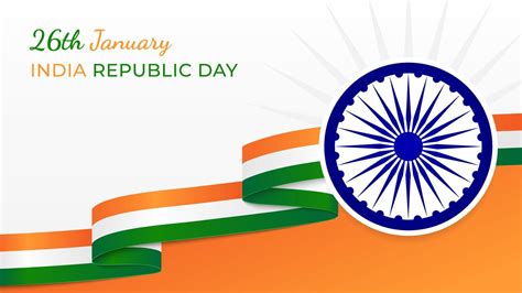 26th january india republic day greeting background 14038065 Vector Art ...