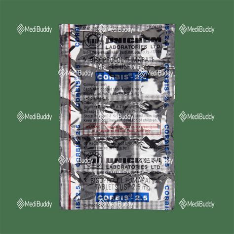 Corbis 2.5 Tablet: Price, Uses, Side Effects & How to Use - MediBuddy