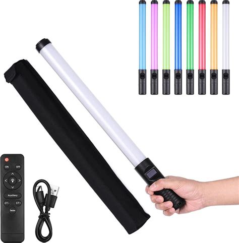 DMG TECH Handheld RGB Tube,LED Video Light Stick, 360° Full Color, OLED ...