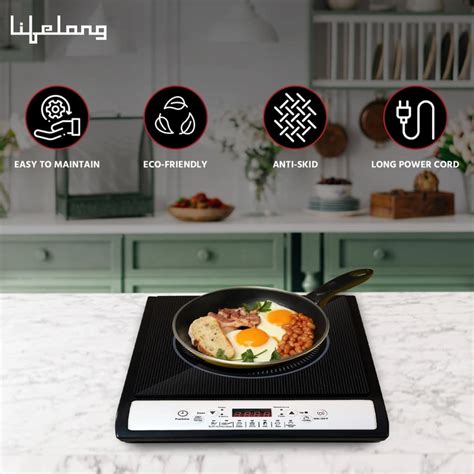 Lifelong Inferno LLIC20 1400-Watt Induction Cooktop (Black) - BRAND CENTRE
