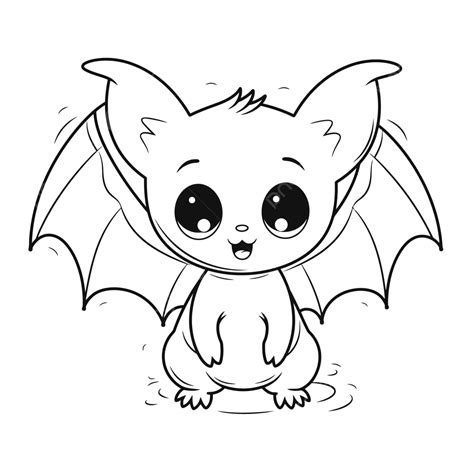 Cute Bat Coloring Page