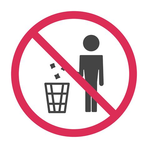 No tirar basura letrero. prohibir tirar basura icono. vector ...