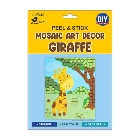 Mosaic Art Decor Peel And Stick Giraffe 21 X 17Cm 1Pack – Itsy Bitsy