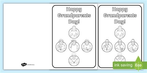Auslan Grandparents day cards (teacher made) - Twinkl