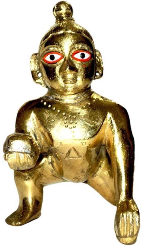 Sanshiv Shri Krishna Baal Roop in Brass Decorative Showpiece - 16 cm ...