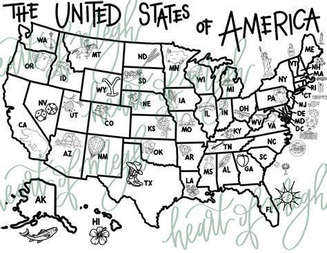 Coloring Pages Of The United States Of America