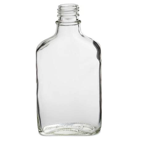 New 375 ml Flask Glass Bottle | Oval Shape Glass Bottle