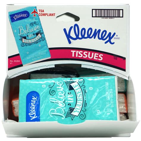Kleenex Pocket Pack Facial Tissue, 10 Tissues/Pack, 8 Packs/Dispensit ...