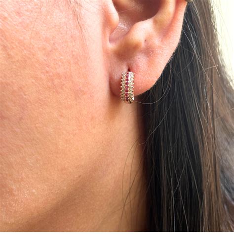 Pink Stone Hoops – Label By Hemi