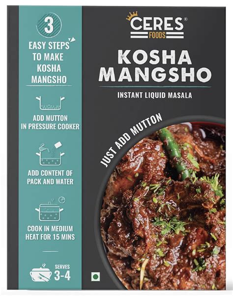 Ceres Foods kolkata Kosha Mutton Instant Liquid Masala | Mutton cooking ...