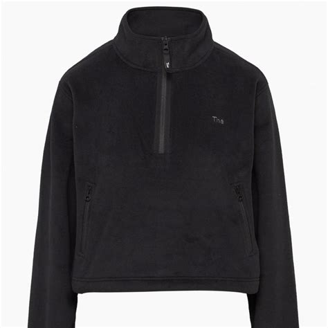 aritzia tna fleece quarter zip only worn once, just... | Depop