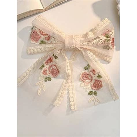 Ashkash 1Pcs Lace Hair Bows Clip For Women Hair Barrettes Accessories ...