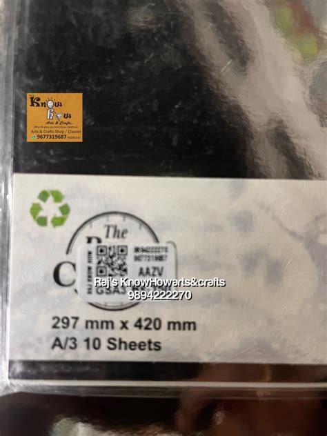 Silver mirror board A/3 10 sheets – KnowHowArtCraft