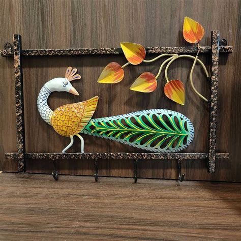 Metal Peacock Key Hanger Frame – Nandi Gifts