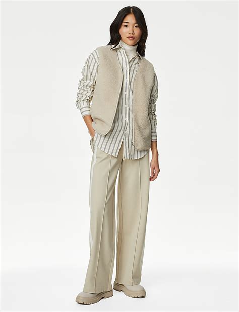 Buy Borg Lightweight Collarless Gilet at Marks & Spencer