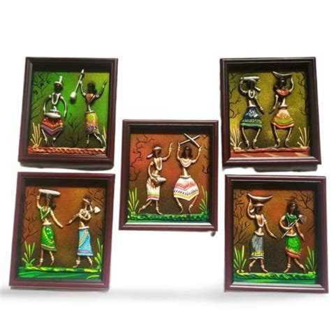 Terakotta (Burn Clay) Wall Hanging Modern colourfull Scenery Showpiece ...