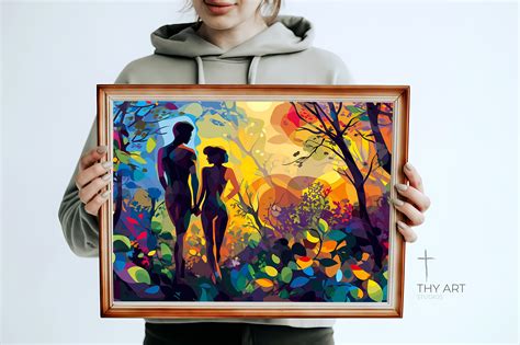 Adam and Eve, Abstract, Adam and Eve Art, Adam and Eve Painting, Adam ...