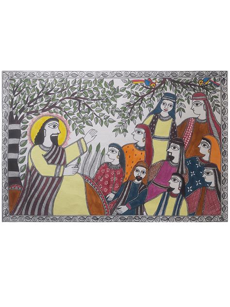 Buy Jesus Madhubani Painting by Priti Karn - MeMeraki