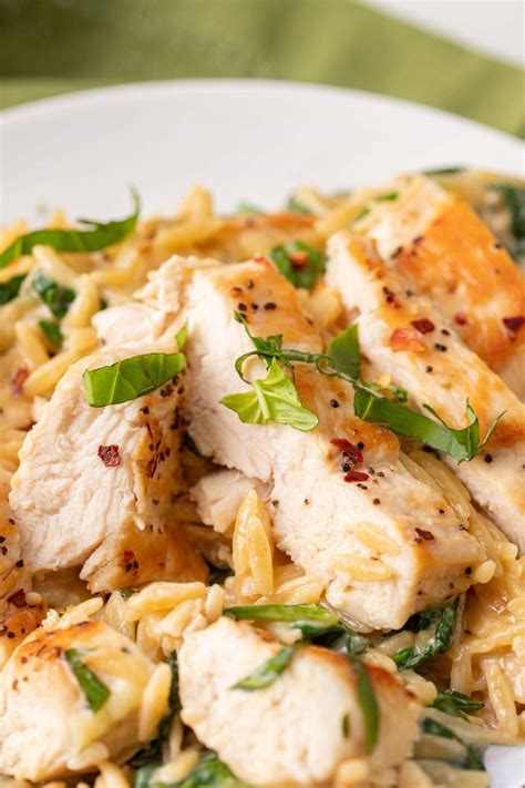 Creamy Tuscan Chicken Orzo - xoxoBella