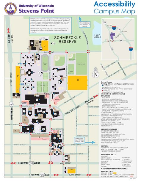 Accessibility Campus Map - About UWSP | UWSP