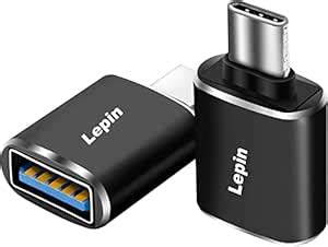 LEPIN USB to Type C Adapter Pack 2 (Black) : Amazon.in: Electronics