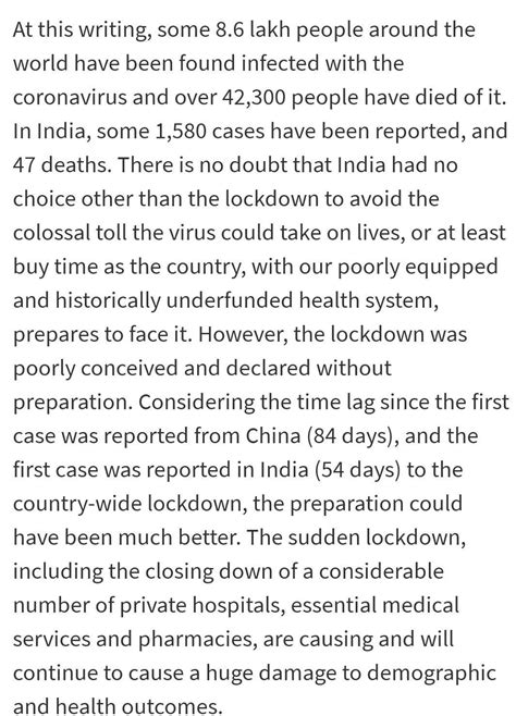 राइट ए स्पीच ऑन हार्मफुल इफ़ेक्ट ऑफ़ करो ना वायरस - Brainly.in