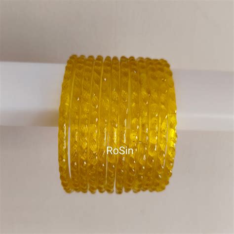 Plain crystal glass bangles – Rosin