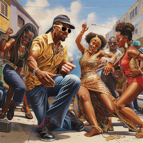 Tyra Johnson | Dancing in the Street - 3' X 3' Oil on Canvas Painting ...
