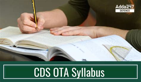 CDS OTA Syllabus 2024, English and GK Topics In Detail