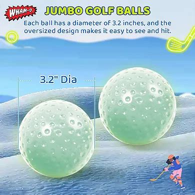 Wham-O Glow In The Dark Jumbo Snow Golf Kit, Fun Winter Activity for ...