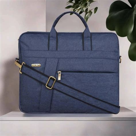 LOREM Blue Linen 10L Laptop Messenger Bag for Men & Women (BG19) – HalfPe