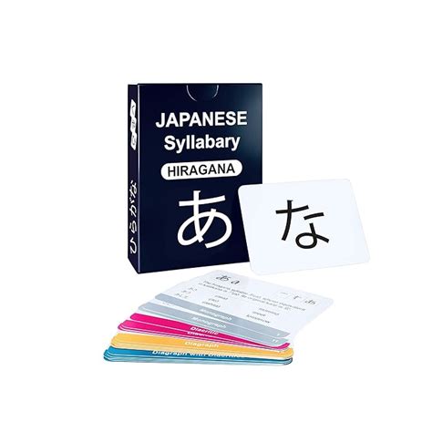 Buy Japanese Syllabary Hiragana Flash Cards for Learning (105 Glossy ...