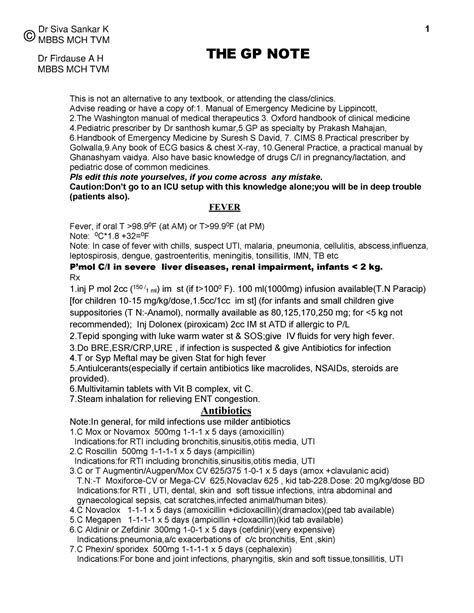 GP notes tiruvandrum medical college alumnis - THE GP NOTE Edited by Dr ...
