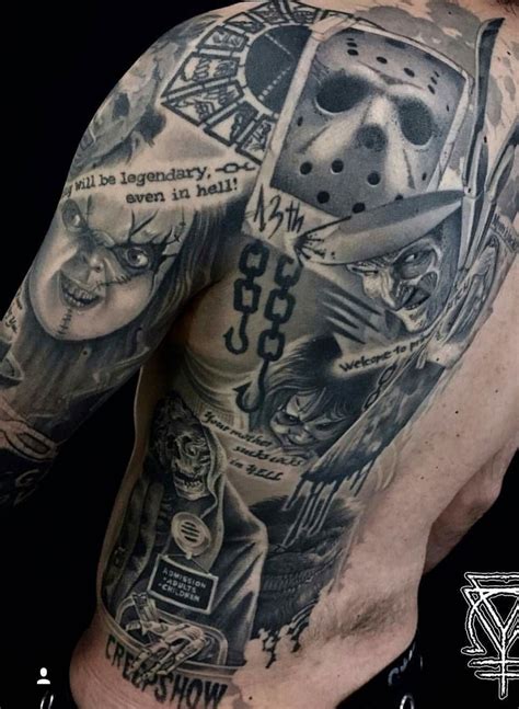 horror tattoo ideas sleeve