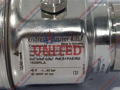 ENDRESS+HAUSER PMC51-RA25/0 CERABAR M | United Marine Services