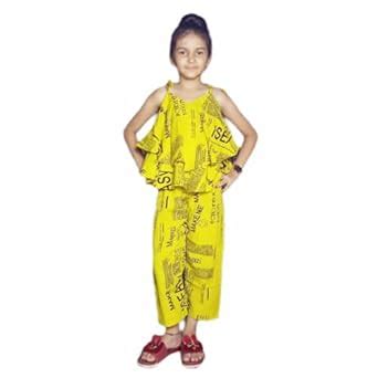 Buy HVM Top & Bottom Set For Girls (6- Years, Yellow) at Amazon.in