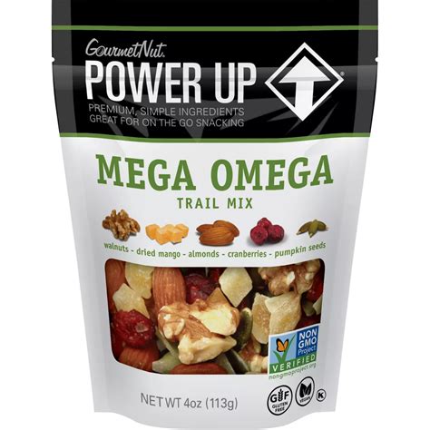 Gourmet Nut Power Up Mega Omega Trail Mix 4 Oz. | Snacks | Food & Gifts ...