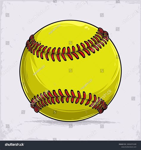 Yellow Softball Clip Art