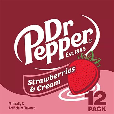 Dr. Pepper Strawberries and Cream, 12 fl oz cans, 12 | Ubuy India