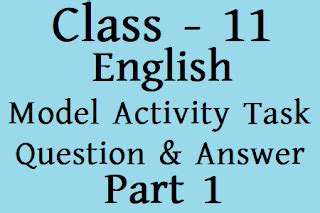 Model Activity Task Class 11 Part 8 English 的图像结果