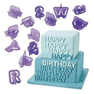SJD 40 Pcs Alphabets Letters Fondant Cookie Mold Cutter Craft DIY ...