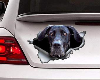 Black Great Dane Sticker, car Sticker, Black Great Dane Decal Vinyl ...