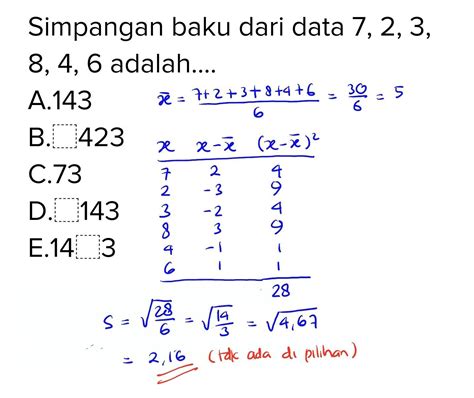 Image result for Simpangan Baku Examples