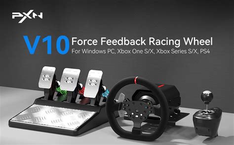 Buy PXN V10 Force Feedback Steering Wheel Detachable Racing Wheel 270/ ...