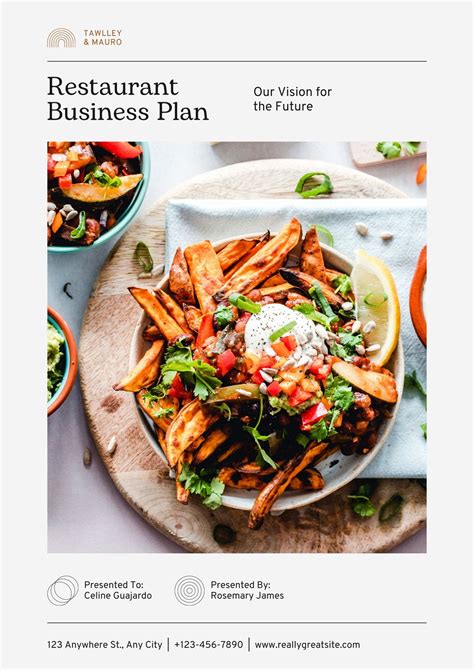 Free printable restaurant business plan templates | Canva
