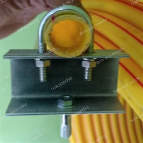 Jual U bolt klem pipa HDPE 3/4" + kanal UNP + dinaset m8 / Galvanis ...
