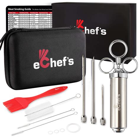 Buy eChef's Meat Injector - 304 Stainless Steel, Meat Injector Syringe ...
